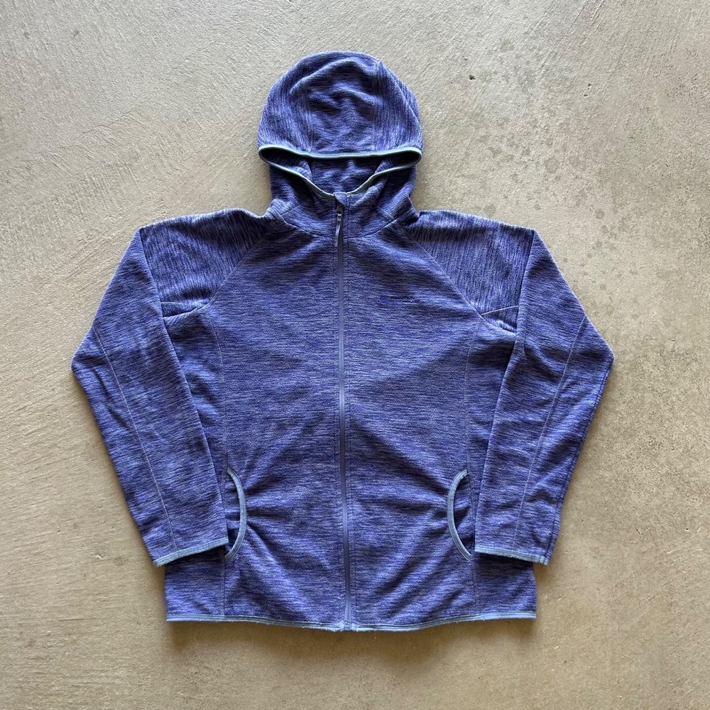 Mountain Warehouse Lleyn Melange Jacket Womens 12 Purple Full Zip Fleece Hoody